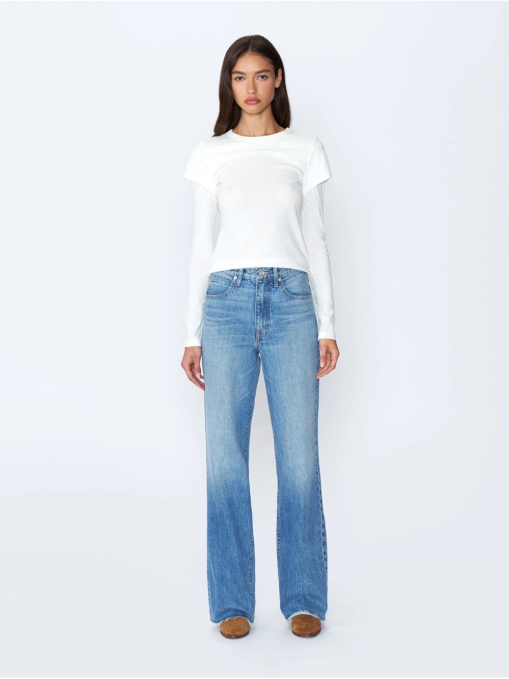 SLVRLAKE 28 Grace Wide Leg Jeans in Great Romance Blue
